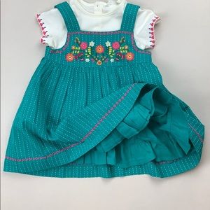 British John Lewis Folk Embroidered Dress + Top